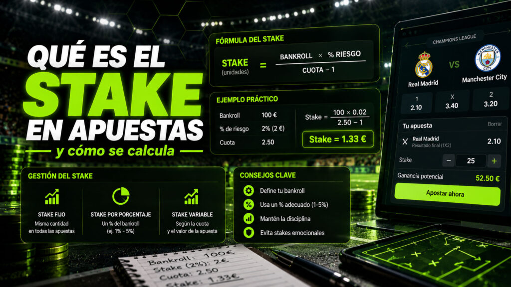 Qué es el stake en apuestas y cómo se calcula