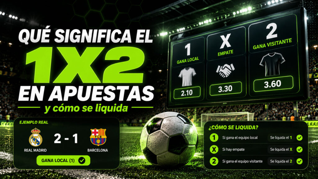 Qué significa el 1X2 en apuestas y cómo se liquida Qué significa el 1X2 en apuestas y cómo se liquida