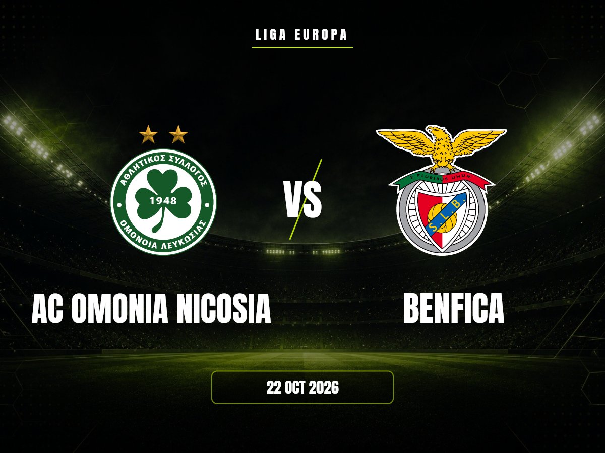 AC Omonia Nicosia vs Benfica: Pronóstico y Cuotas | Liga Europa AC Omonia Nicosia contra Benfica, Liga Europa