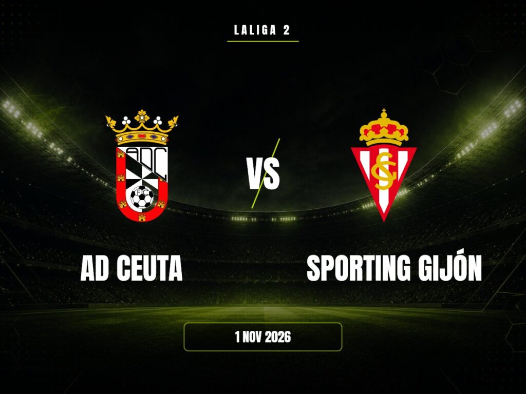 AD Ceuta contra Sporting Gijón, LaLiga 2