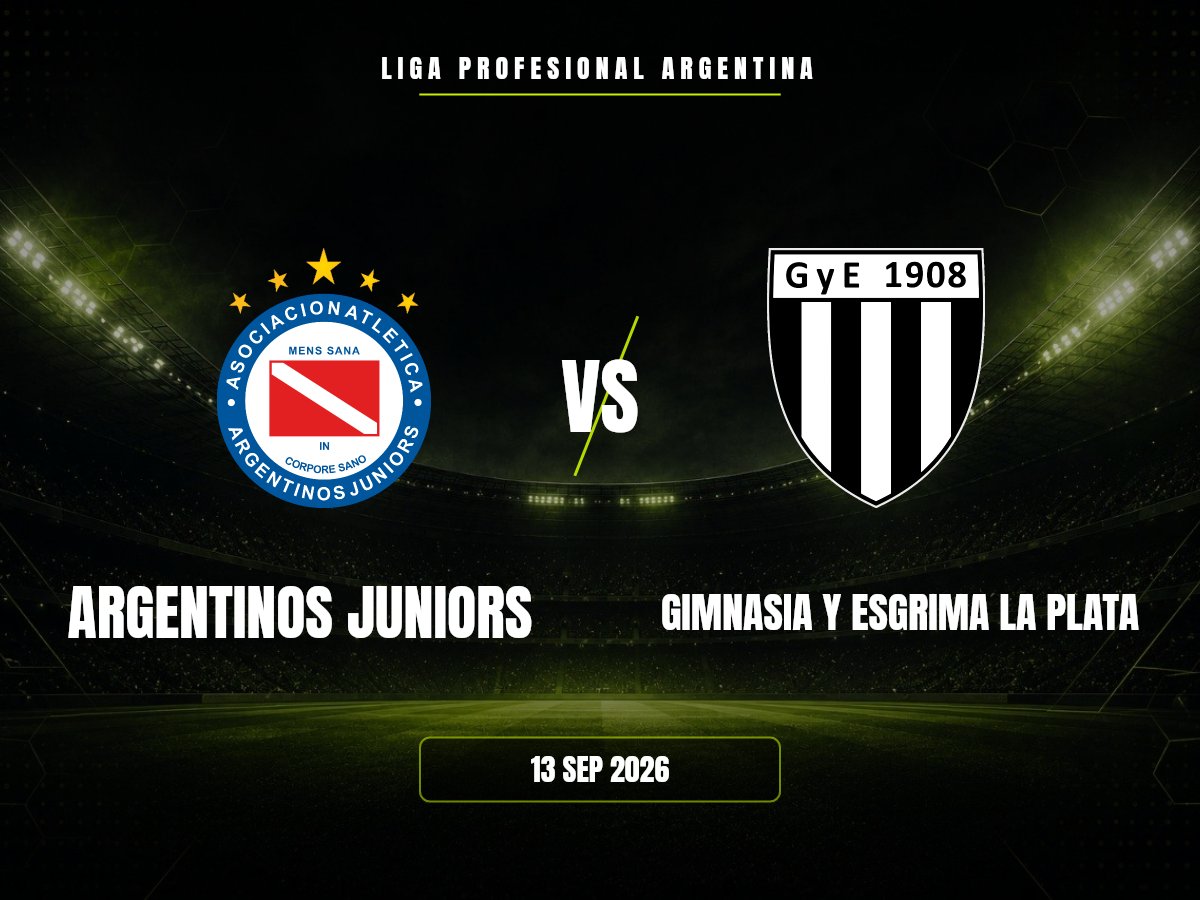 Argentinos Juniors contra Gimnasia Y Esgrima La Plata, Liga Profesional Argentina