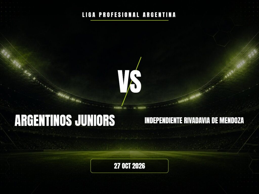 Argentinos Juniors contra Independiente Rivadavia De Mendoza, Liga Profesional Argentina