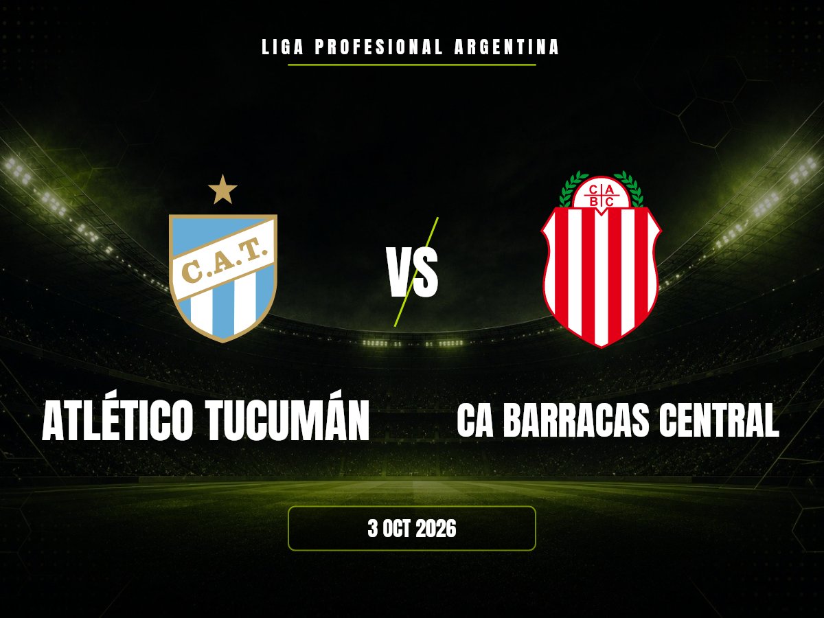 Atlético Tucumán vs CA Barracas Central: dónde ver, horario y canal | Liga Profesional Argentina Atlético Tucumán contra CA Barracas Central, Liga Profesional Argentina