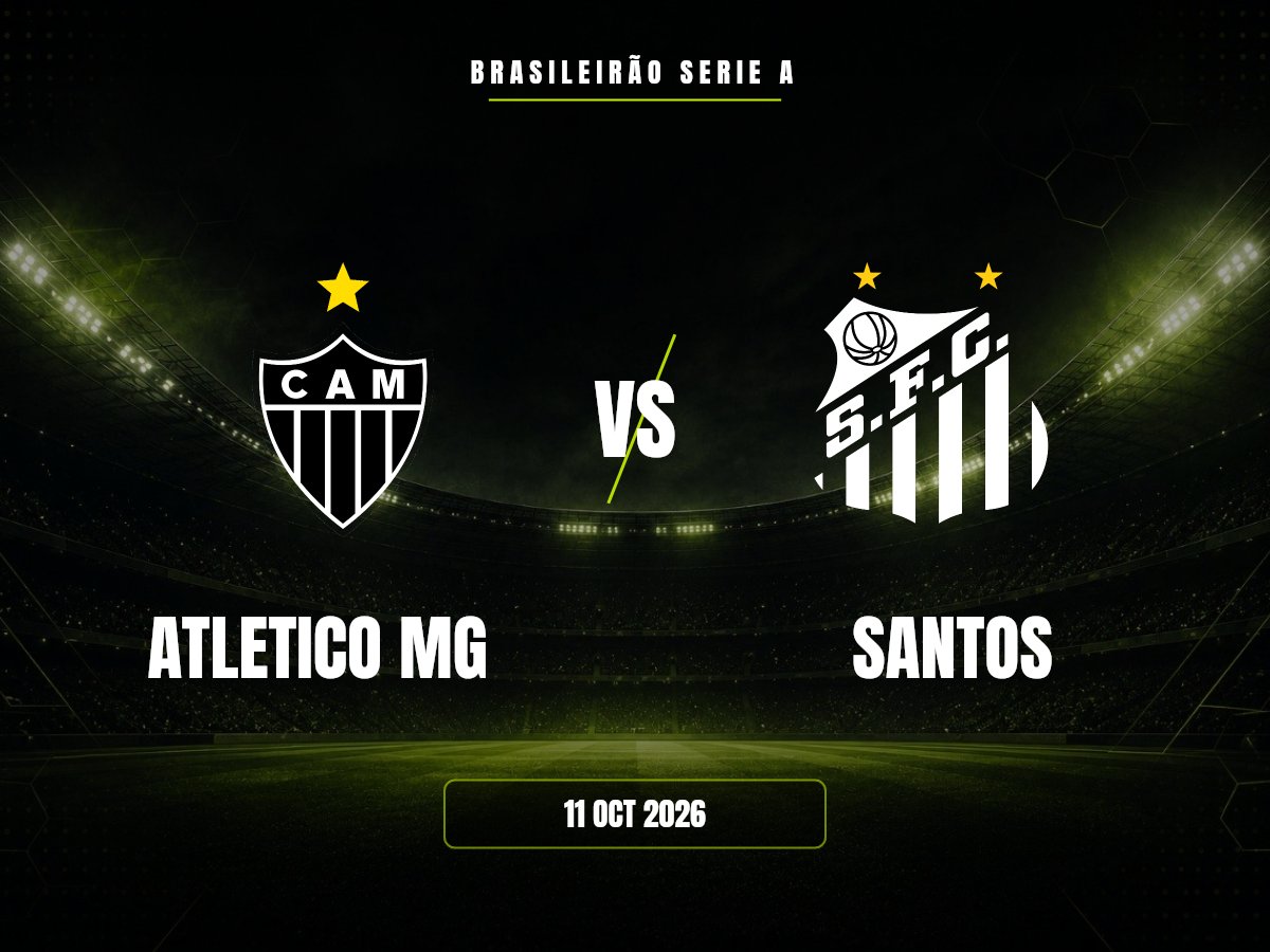 Atletico MG contra Santos, Brasileirão Serie A