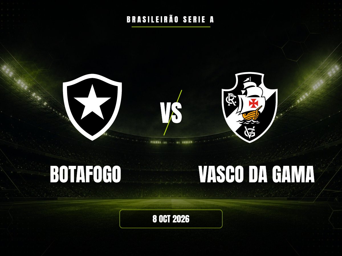 Botafogo vs Vasco Da Gama: dónde ver, horario y canal | Brasileirão Serie A Botafogo contra Vasco Da Gama, Brasileirão Serie A