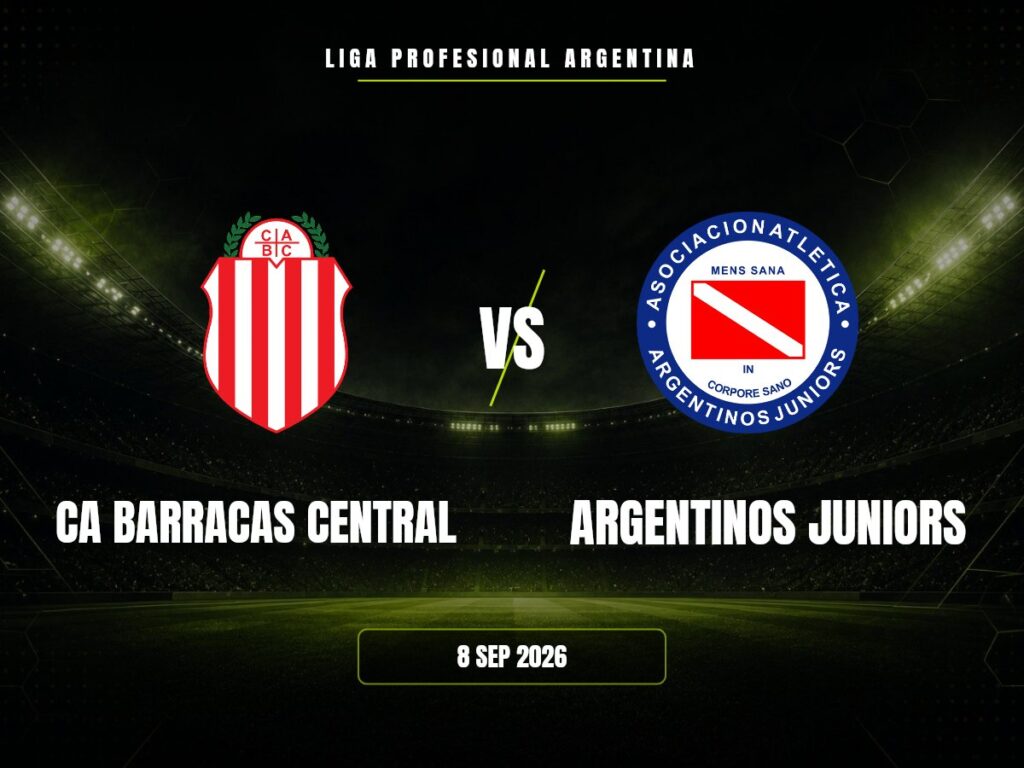 CA Barracas Central contra Argentinos Juniors, Liga Profesional Argentina
