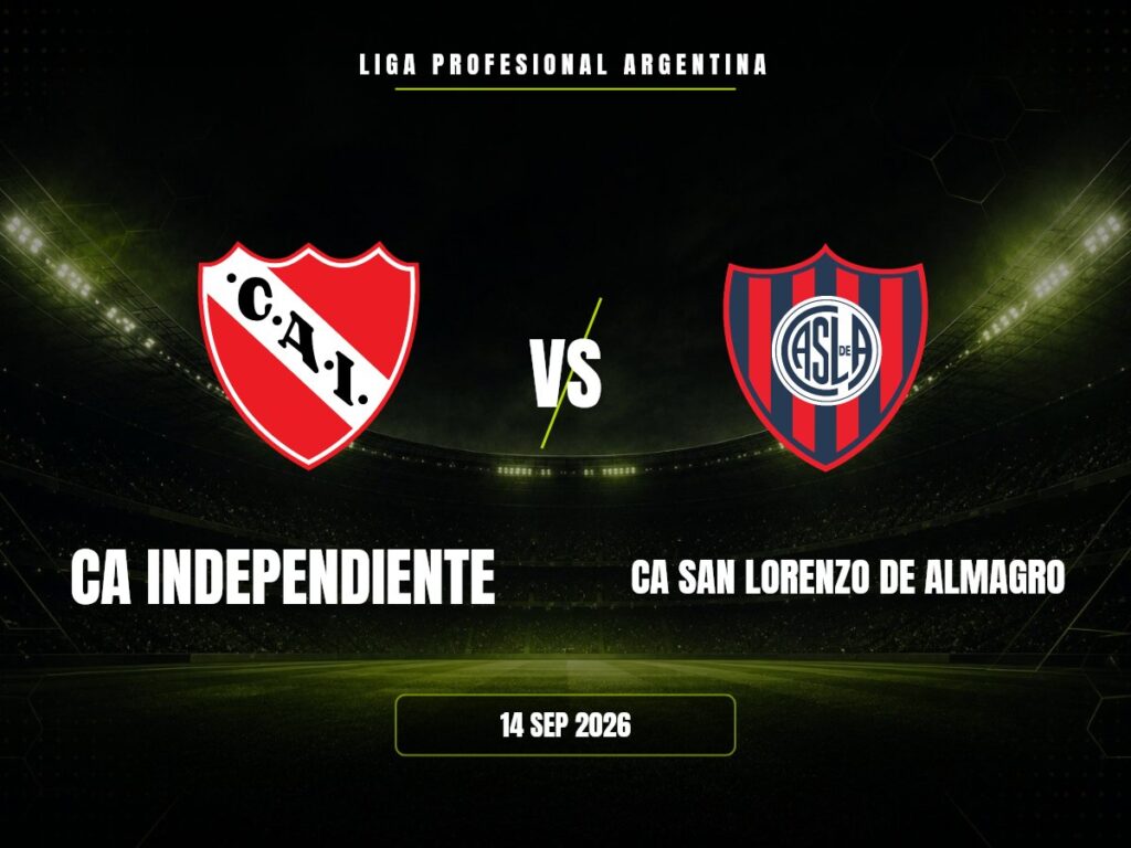 CA Independiente contra CA San Lorenzo De Almagro, Liga Profesional Argentina