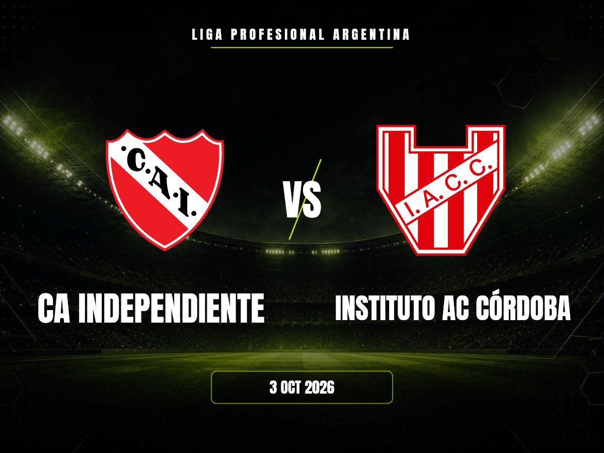 CA Independiente contra Instituto AC Córdoba, Liga Profesional Argentina