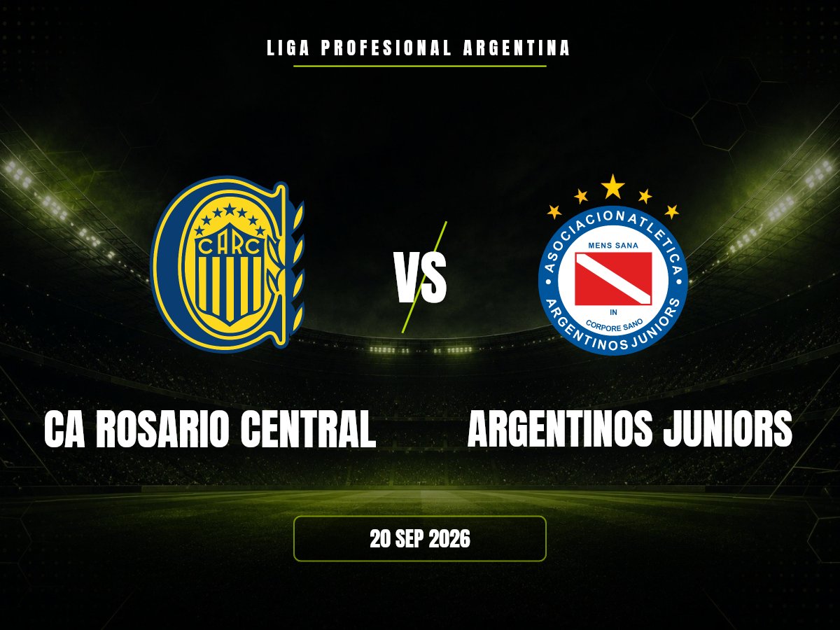 CA Rosario Central contra Argentinos Juniors, Liga Profesional Argentina