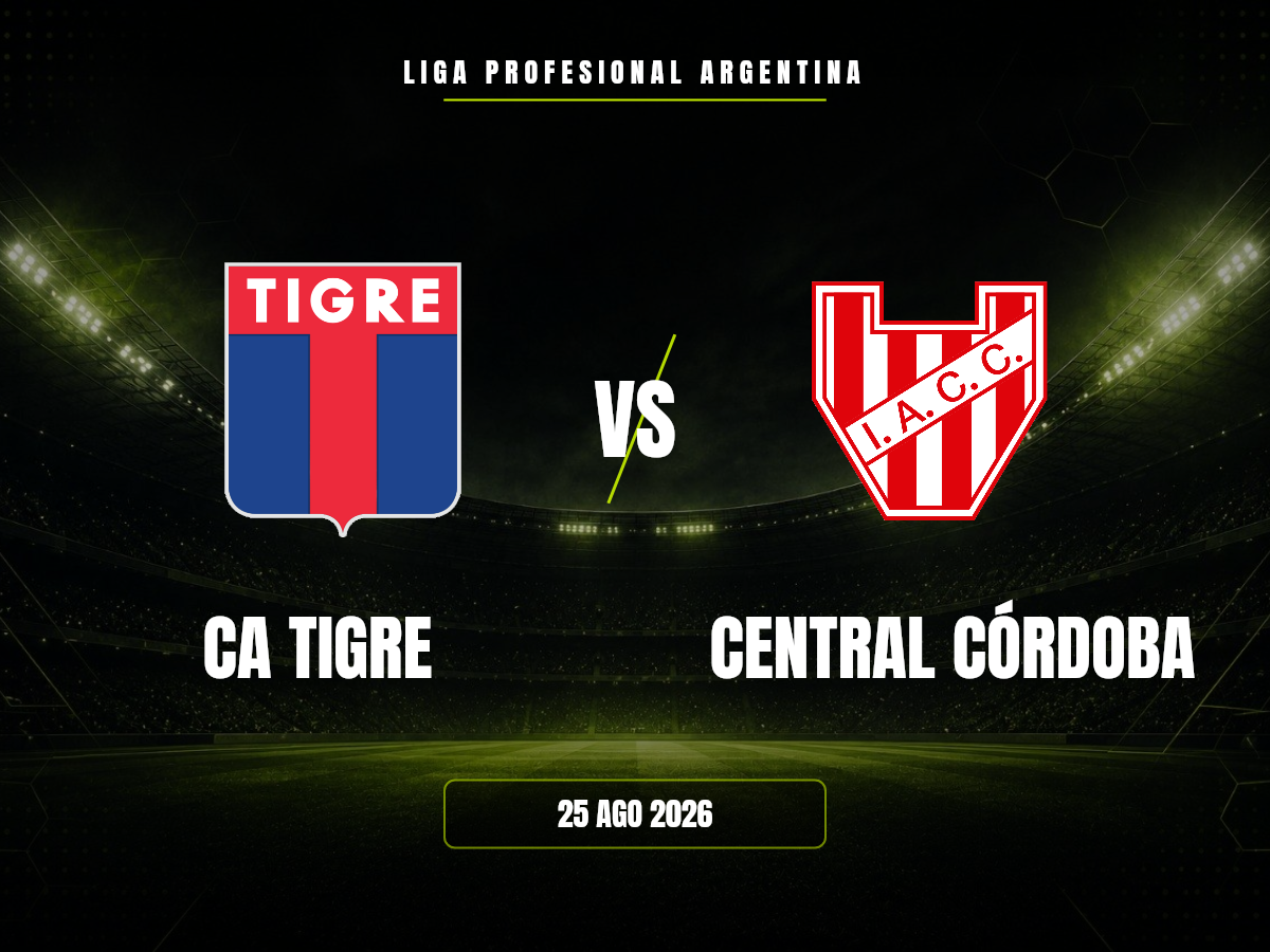 CA Tigre vs Central Córdoba: dónde ver, horario y canal | Liga Profesional Argentina CA Tigre contra Central Córdoba, Liga Profesional Argentina