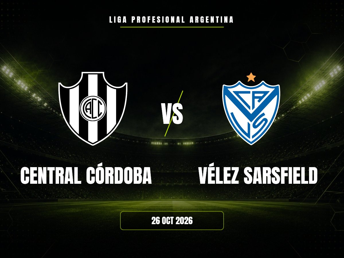Central Córdoba contra Vélez Sarsfield, Liga Profesional Argentina