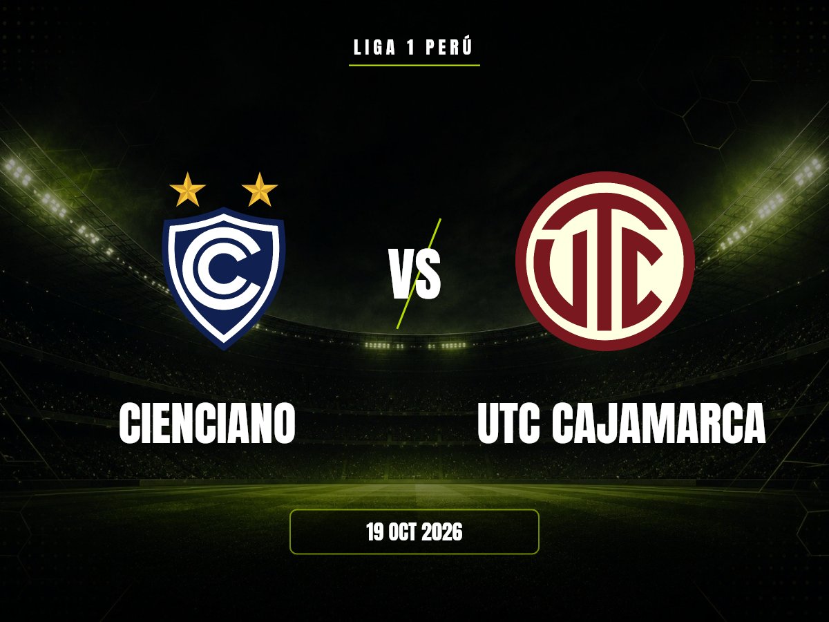 Cienciano contra UTC Cajamarca, Liga 1 Perú