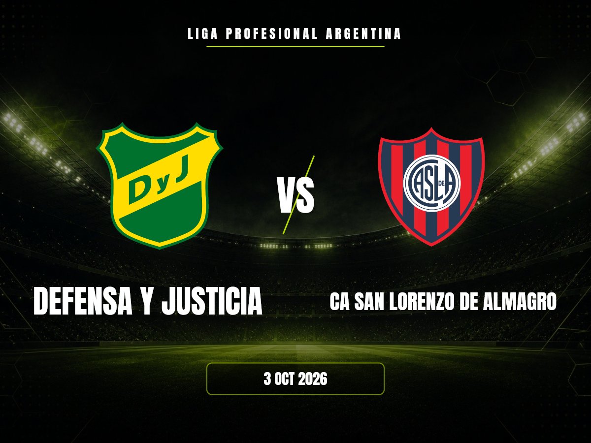 Defensa y Justicia contra CA San Lorenzo De Almagro, Liga Profesional Argentina
