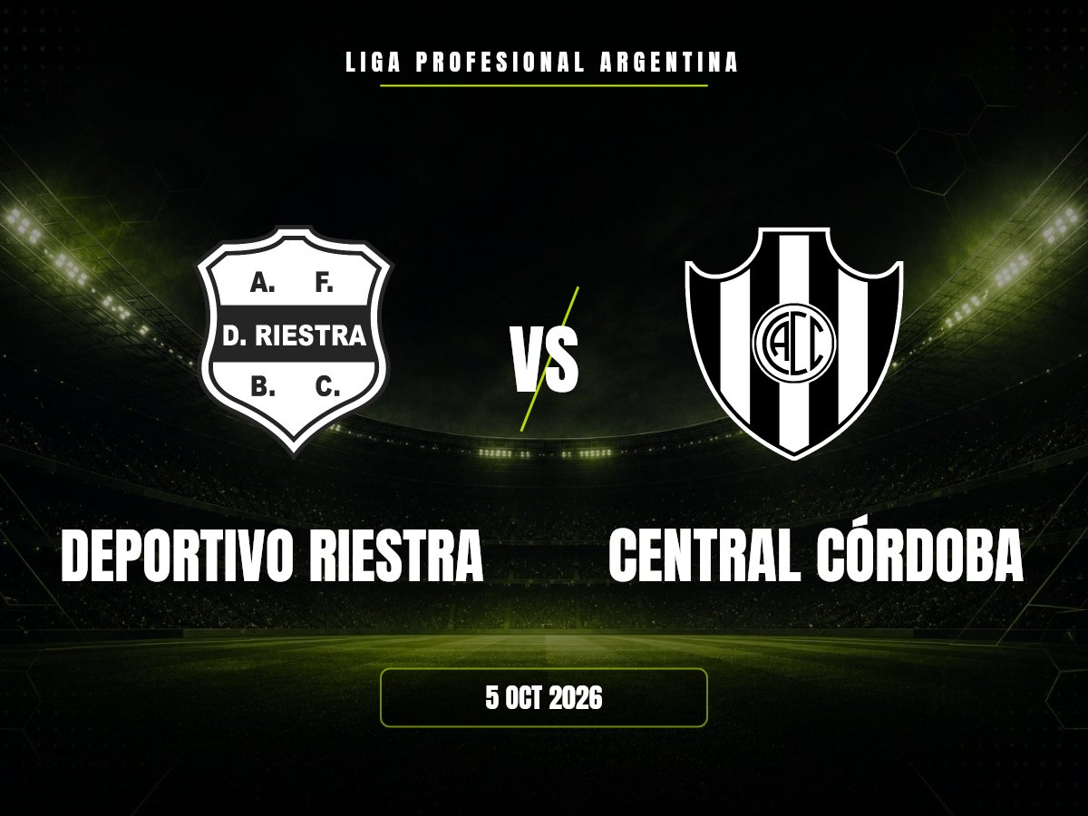 Deportivo Riestra contra Central Córdoba, Liga Profesional Argentina