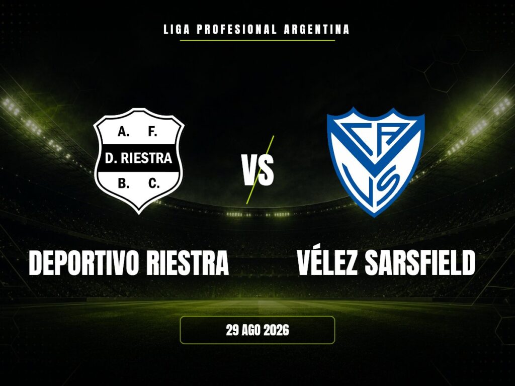 Deportivo Riestra contra Vélez Sarsfield, Liga Profesional Argentina