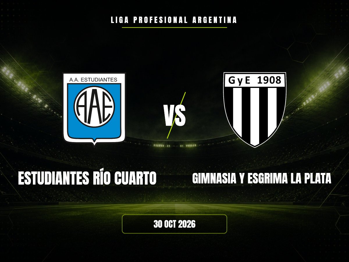 Estudiantes Río Cuarto contra Gimnasia Y Esgrima La Plata, Liga Profesional Argentina