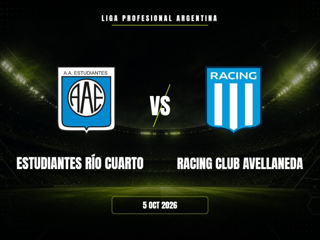 Estudiantes Río Cuarto contra Racing Club Avellaneda, Liga Profesional Argentina