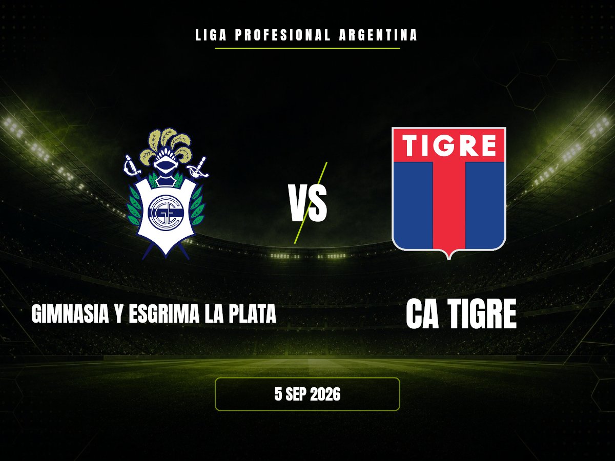 Gimnasia Y Esgrima La Plata contra CA Tigre, Liga Profesional Argentina