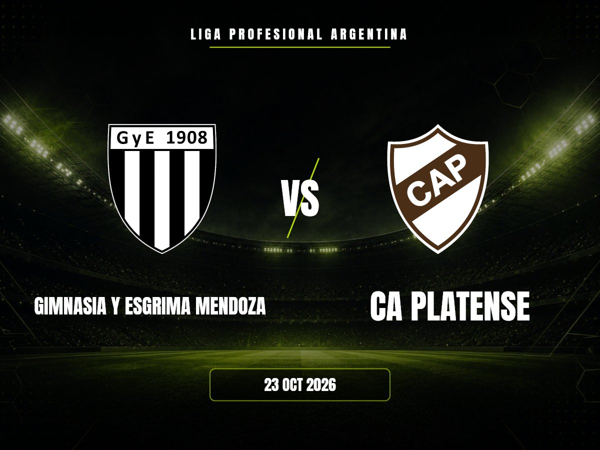 Gimnasia Y Esgrima Mendoza vs CA Platense: dónde ver, horario y canal | Liga Profesional Argentina Gimnasia Y Esgrima Mendoza contra CA Platense, Liga Profesional Argentina