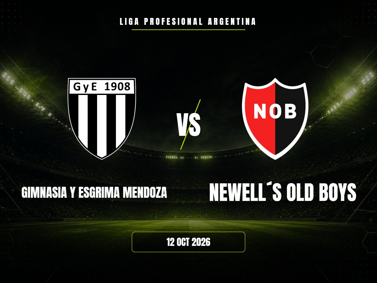 Gimnasia Y Esgrima Mendoza contra Newell´s Old Boys, Liga Profesional Argentina