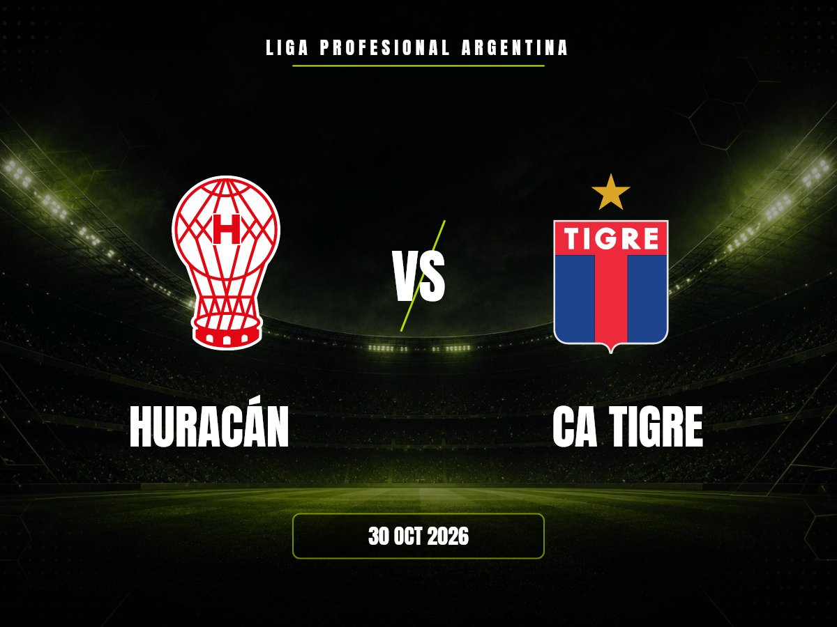 Huracán contra CA Tigre, Liga Profesional Argentina