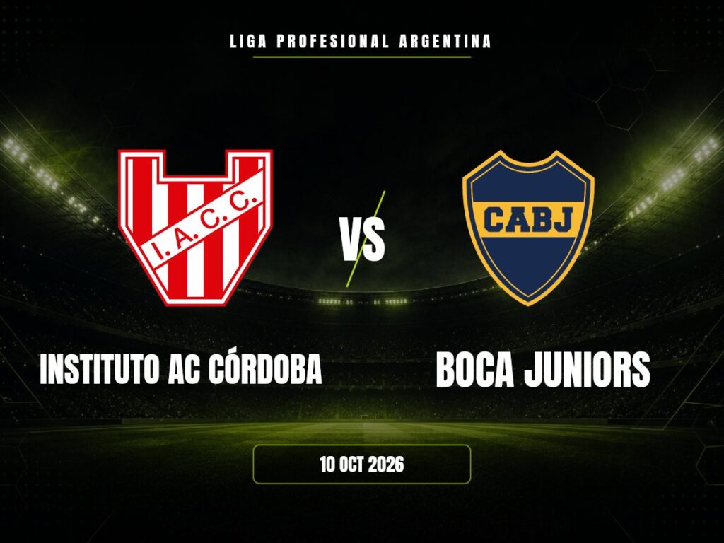 Instituto AC Córdoba contra Boca Juniors, Liga Profesional Argentina