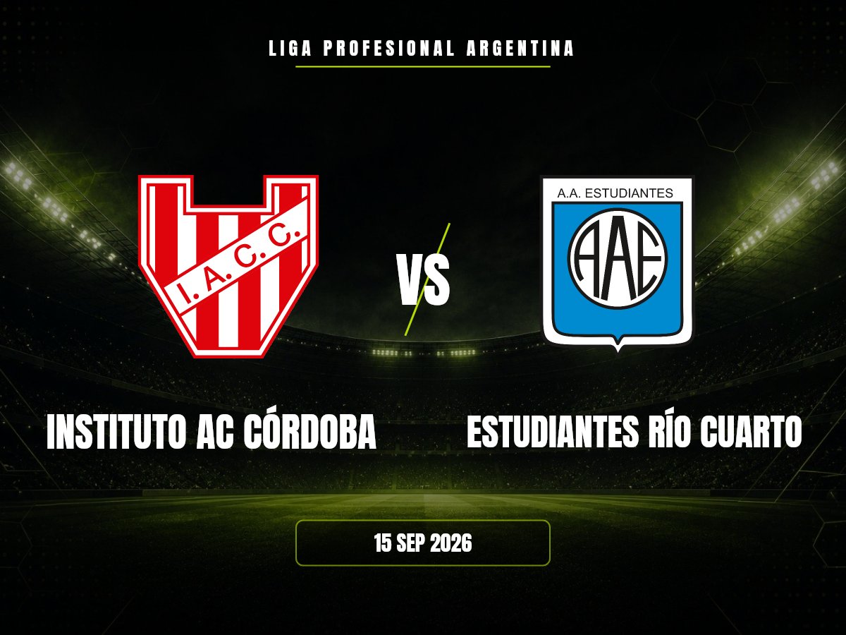 Instituto AC Córdoba vs Estudiantes Río Cuarto: dónde ver, horario y canal | Liga Profesional Argentina Instituto AC Córdoba contra Estudiantes Río Cuarto, Liga Profesional Argentina