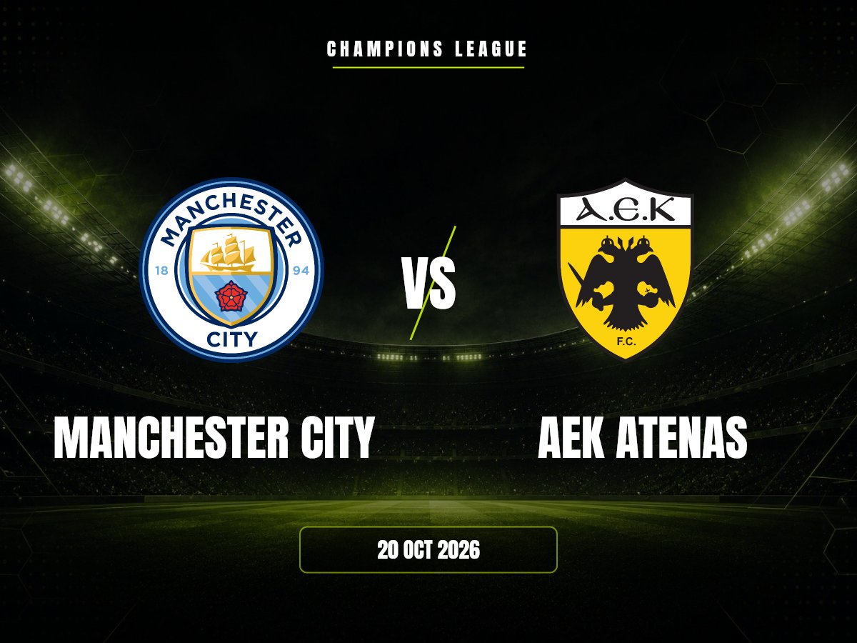 Manchester City vs AEK Atenas: Pronóstico y Apuestas | Champions Manchester City contra AEK Atenas, Champions League