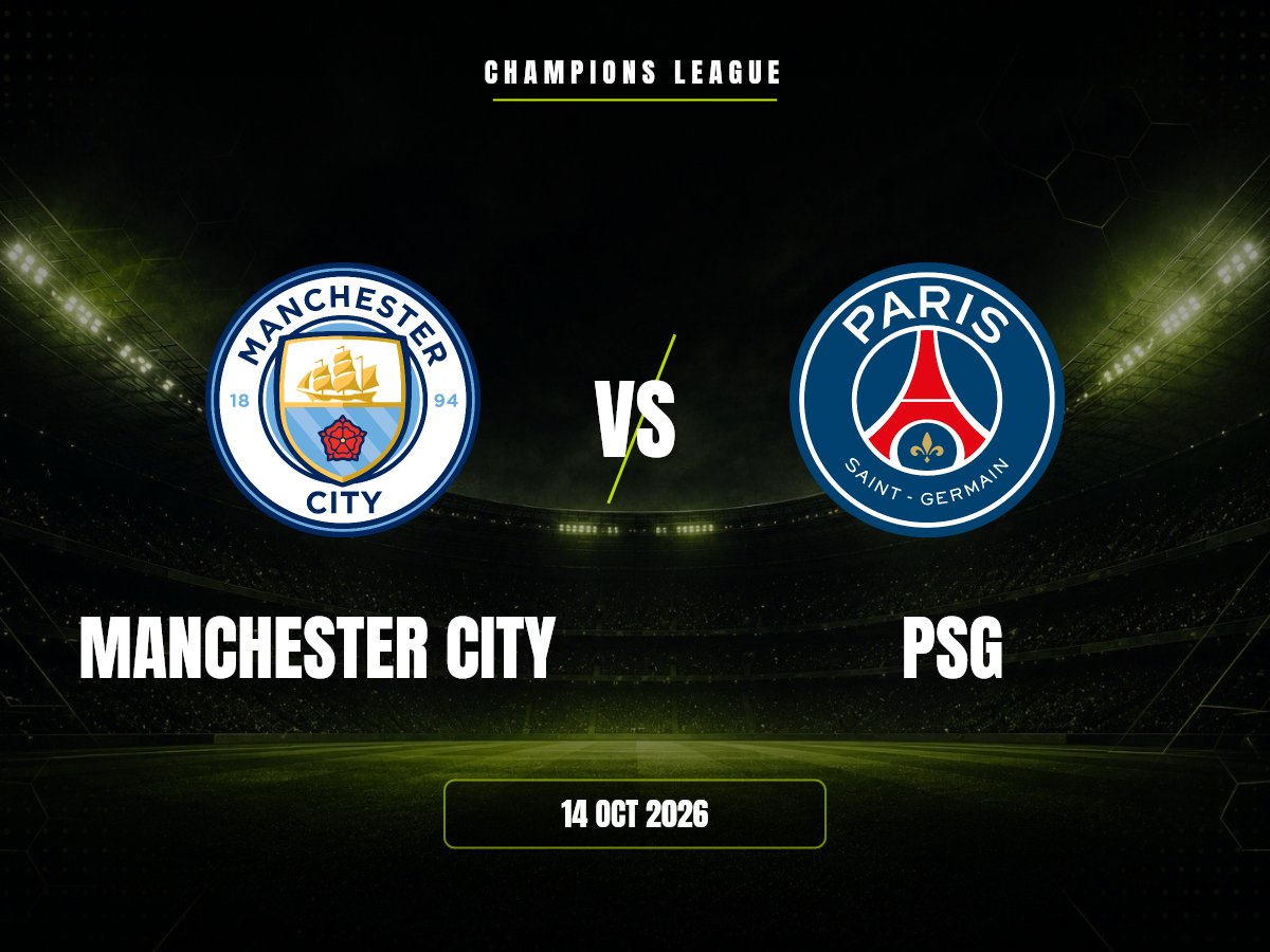 Manchester City vs PSG: Pronóstico, Cuotas y Apuestas | Champions League Manchester City contra PSG, Champions League