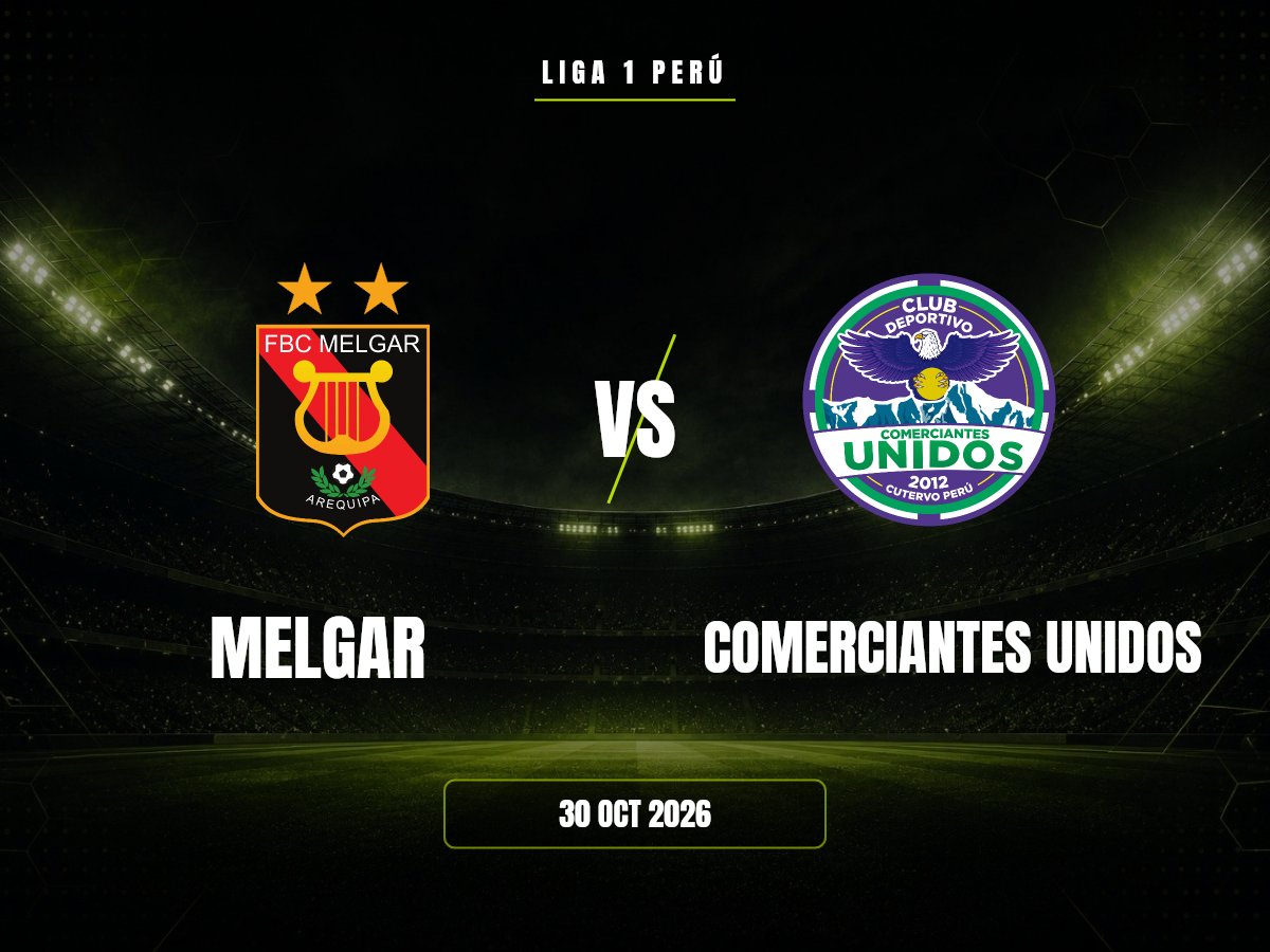 Melgar vs Comerciantes Unidos: Pronóstico y Cuotas | Liga 1 Perú Melgar contra Comerciantes Unidos, Liga 1 Perú