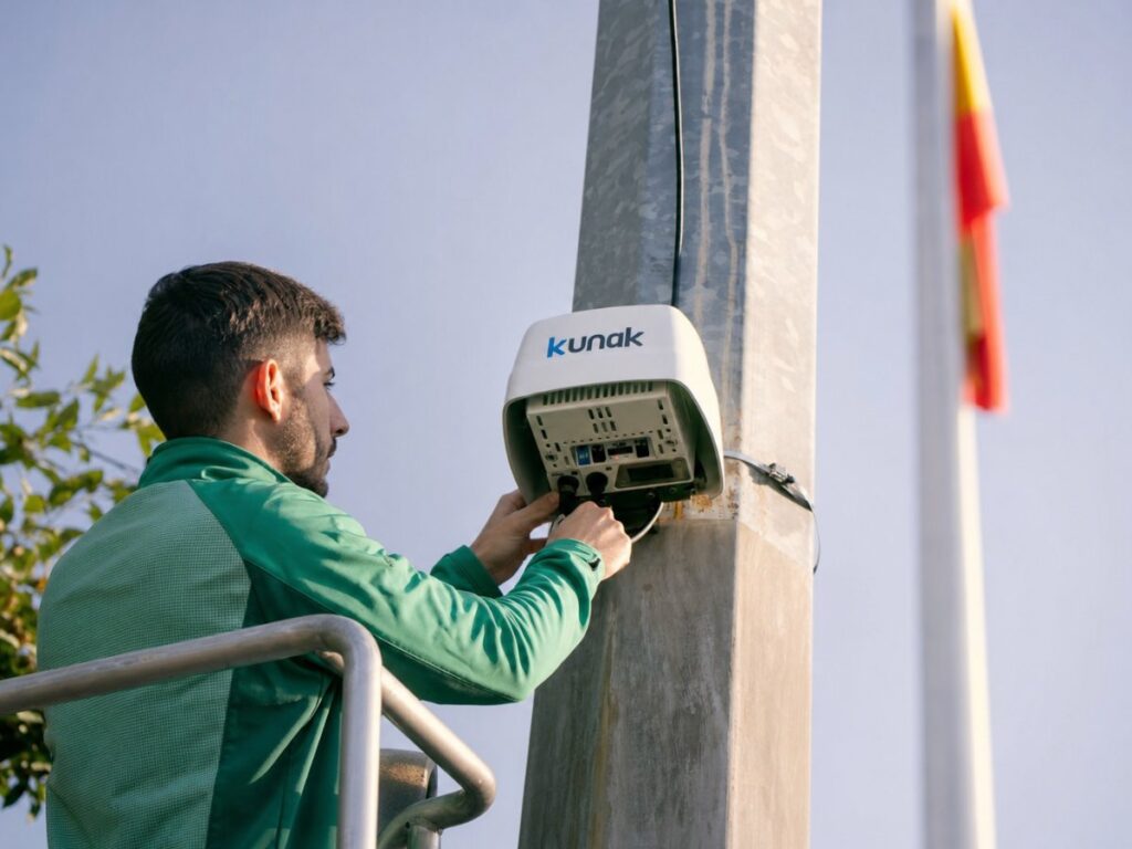 El Betis instala su segundo medidor de aire en la Glorieta Olímpica
