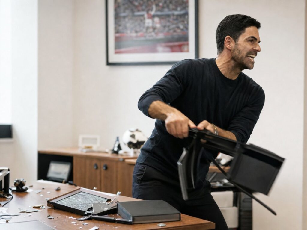 Arteta confiesa que destrozó su oficina el primer día en el Arsenal