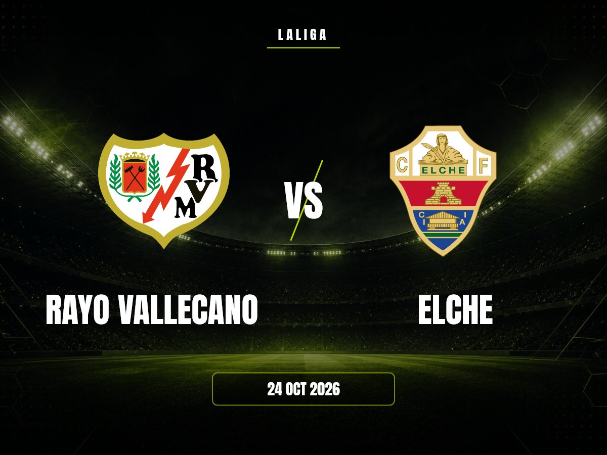 Rayo Vallecano contra Elche, LaLiga