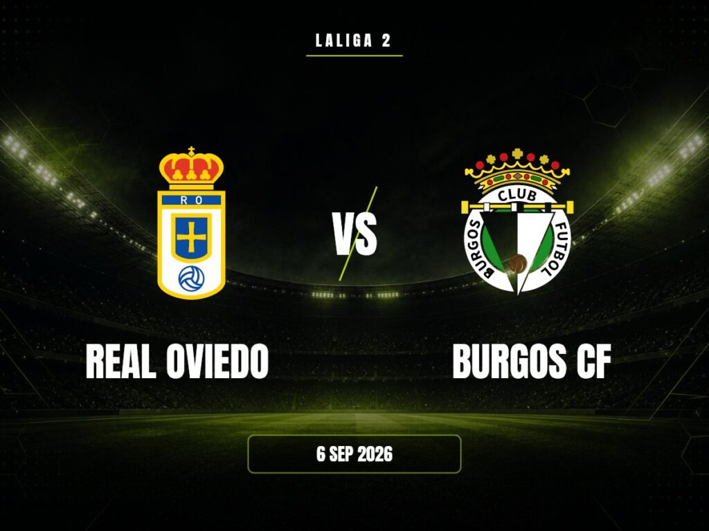 Real Oviedo contra Burgos CF, LaLiga 2