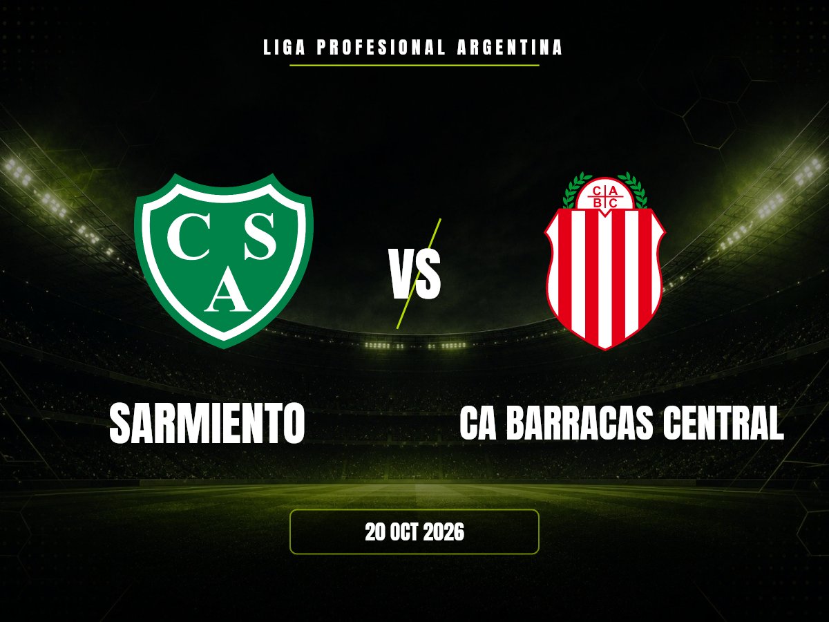 Sarmiento contra CA Barracas Central, Liga Profesional Argentina