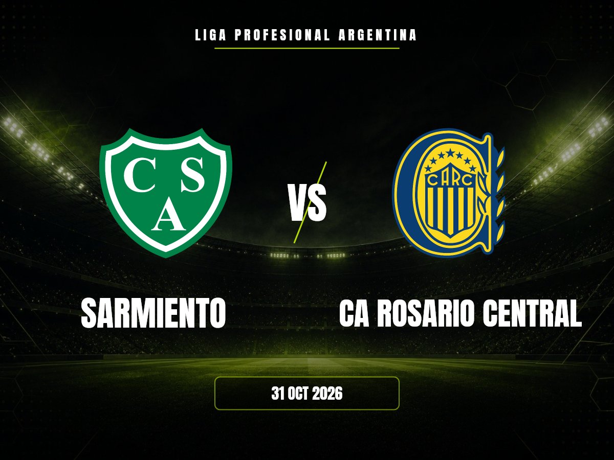 Sarmiento contra CA Rosario Central, Liga Profesional Argentina