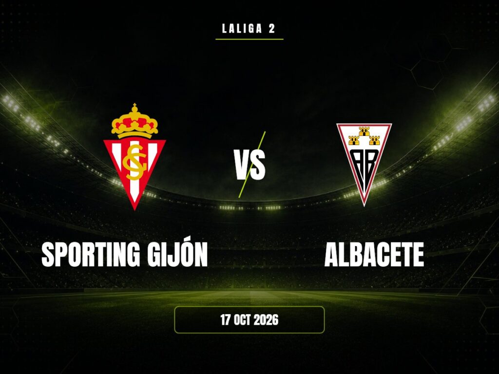 Sporting Gijón contra Albacete, LaLiga 2