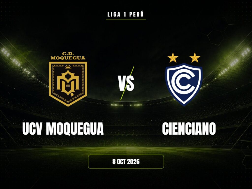Ucv Moquegua contra Cienciano, Liga 1 Perú