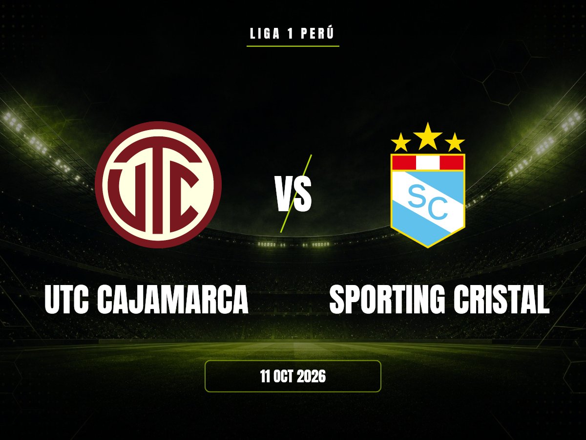 UTC Cajamarca contra Sporting Cristal, Liga 1 Perú